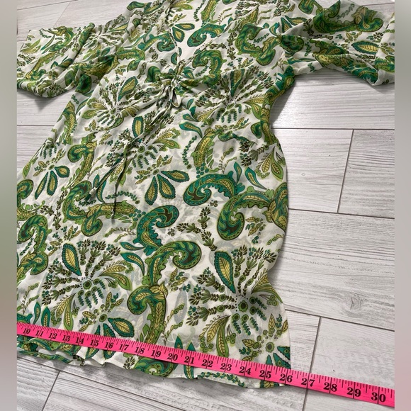 PLANET Silk Paisley Floral Tunic Top Swim Beach Cover Size 16 - Picture 12 of 13